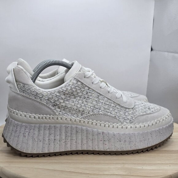 Womens Size 10 - Universal Thread Persephone Sneakers Knit Upper  Cream White - Picture 3 of 9